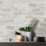 Vamos Tile 100-Piece Matt Beige Mixed Grey Slate Peel and Stick Backsplash Seamless Tile,3''x6'' PVC Subway Tile,Stick on Backsplash for Kitchen/Bathroom/Laundry Room