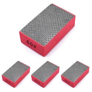 EGOFIX 4pcs Diamond Hand Polishing Pads for Ceramic Tile Glass Grinding,Sanding Blocks Polishing 60#