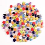 1cm Micro Ceramic Mosaic Tiles for Kids DIY Craft Bulk, Micro Mosaics Pieces suplplies fo Making Mosaic for DIY Craft Photo Frame Kits, Plant Pot, Vases etc.