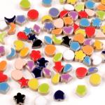 1cm Micro Ceramic Mosaic Tiles for Kids DIY Craft Bulk, Micro Mosaics Pieces suplplies fo Making Mosaic for DIY Craft Photo Frame Kits, Plant Pot, Vases etc.