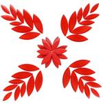 Youway Style Red Leaf Mosaic Tiles for Crafts Bulk,200g Petal Mosaic Glass Pieces,Flower Glass Tiles for DIY Garden Mosaic Making Supplies Kit