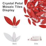 Youway Style Red Leaf Mosaic Tiles for Crafts Bulk,200g Petal Mosaic Glass Pieces,Flower Glass Tiles for DIY Garden Mosaic Making Supplies Kit