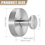 Fenas Suction Cup Hooks for Shower No-Drill Bathroom Hooks for Towels, Robes, Loofah Mountable on Bathroom Walls, Kitchen, Glass, Mirrors, Tile and Smooth,Non-Porous Surfaces (2, Brushed Nickel)