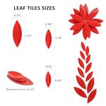 Youway Style Red Leaf Mosaic Tiles for Crafts Bulk,200g Petal Mosaic Glass Pieces,Flower Glass Tiles for DIY Garden Mosaic Making Supplies Kit