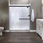 Palisade 25.6 in. x 14.8 in. Interlocking Vinyl Waterproof Wall/Backsplash Tiles for Kitchen or Bathroom in Carrara Marble (8 Pack)
