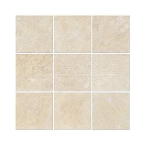 Ivory (Light) Travertine 4 X 4 Field Tile, Filled & Honed