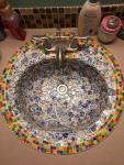 1.1 LB Porcelain Ceramic Mosaic Tiles,Broken Irregular Mosaic Tiles for DIY Craft Floor,Kitchen,Pool, Flower Pots Mosaic Making Supplies (Mix Color)
