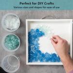 QYGL Sea Glass for Crafts - 14oz Frosted Seaglass Pieces - Vase Filler and Aquarium Ornament, DIY Craft Supplies for Art, Beach Weddings, and Home Decor (Cobalt Blue, Aquamarine, White)