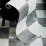 Peel and Stick Vinyl Flooring Roll– Modern Minimalist Style Self Adhesive Flooring Tiles for Bathroom & Laundry – Matte Finish Peel and Stick Vinyl Flooring with Seamless Grain Match, Fade-Proof