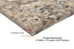 Tenedos New Venetian Gold Granite 12x12 Polished Tile – Durable Natural Stone for Floor Wall Kitchen Countertop Bathroom Backsplash Fireplace (5-Piece Set 5 SqFt)