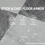 Peel and Stick Vinyl Flooring Roll– Modern Minimalist Style Self Adhesive Flooring Tiles for Bathroom & Laundry – Matte Finish Peel and Stick Vinyl Flooring with Seamless Grain Match, Fade-Proof