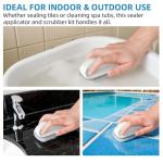 CALPALMY (6-Pack) Professional Sealer Applicator Pad with Handle, Non-Scratch Scrubbing Pads Perfect for Cleaning to All Natural Stone and Tile Like Marble, Granite, Concrete & Slate