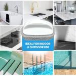 CALPALMY (6-Pack) Professional Sealer Applicator Pad with Handle, Non-Scratch Scrubbing Pads Perfect for Cleaning to All Natural Stone and Tile Like Marble, Granite, Concrete & Slate