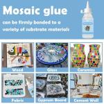 WAN2TLK Mosaic Glue 100ml - Non-Toxic & Water Resistant, Clear Mosaic Tiles Glue Ideal for All Tiles & Surfaces