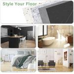 ZRJT 30-Pack 30 Sq.Ft Peel and Stick Floor Tiles Vinyl Polish Pattern Flooring, 12” x 12” Self Adhesive Vinyl Flooring DIY for Kitchen, Bathroom, Laundry, Polish Light Grey&White Marble