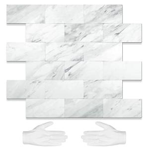 Volakas White Peel and Stick Tile Sheets