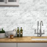Volakas White Peel and Stick Tile Sheets