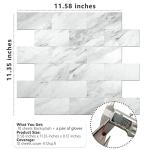 Volakas White Peel and Stick Tile Sheets