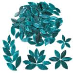 Turquoise Petal Mosaic Tiles - 100 Pieces