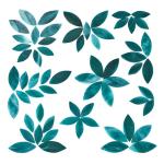 Turquoise Petal Mosaic Tiles - 100 Pieces