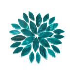 Turquoise Petal Mosaic Tiles - 100 Pieces