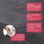 Dark Gray Hexagon Peel & Stick Floor Tile