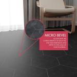 Dark Gray Hexagon Peel & Stick Floor Tile