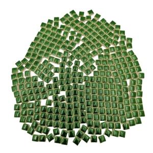 Green 1.2cm Square Ceramic Mosaic Tiles