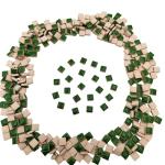 Green 1.2cm Square Ceramic Mosaic Tiles