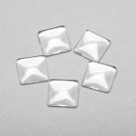 Square Clear Glass Cabochon Tiles for DIY Crafts
