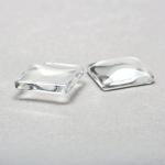 Square Clear Glass Cabochon Tiles for DIY Crafts