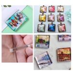 Square Clear Glass Cabochon Tiles for DIY Crafts