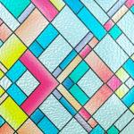 Classy Colorful Stained Glass Window Film Tile