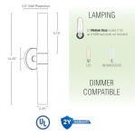 Kira Home Duo 14" Modern Bathroom Wall Sconce
