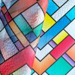 Classy Colorful Stained Glass Window Film Tile