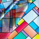 Classy Colorful Stained Glass Window Film Tile