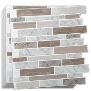 WOWSTAR 10-Sheet Peel and Stick Marble Tiles