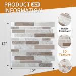 WOWSTAR 10-Sheet Peel and Stick Marble Tiles