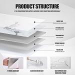 10pcs Waterproof Marble Peel and Stick Tiles