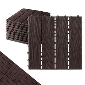ShunHong Waterproof Interlocking Deck Tiles - 9 Pcs