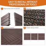 ShunHong Waterproof Interlocking Deck Tiles - 9 Pcs