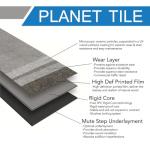 Waterproof Wood Look Vinyl Shower Floor Tiles