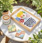 Youway Iridescent White Mosaic Tiles for Crafts
