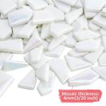 Youway Iridescent White Mosaic Tiles for Crafts