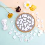Youway Iridescent White Mosaic Tiles for Crafts