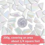 Youway Iridescent White Mosaic Tiles for Crafts