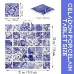 Ceramic Mosaic Tiles Blue and White - 36 Pcs