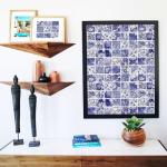 Ceramic Mosaic Tiles Blue and White - 36 Pcs