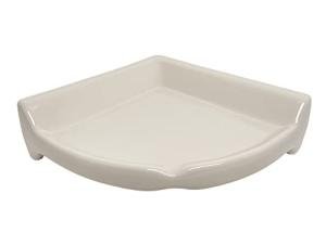 Tenedos Bone Almond Ceramic Large Corner Shower Tile
