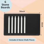 Black Slate Cheese Board Set - 6 Pieces